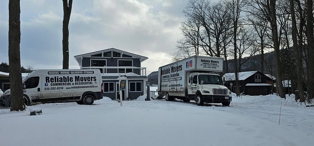 Reliable Movers truck and crew completing a local move from Manlius, NY to Tully, NY on December 11, 2025